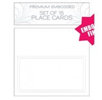 OZCORP PLACE CARD SET WHITE PEARL EMBOSSED PACK 15