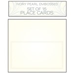 PLACE CARD SET IVORY PEARL EMBOSSED PACK 15