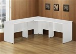 BLEND CORNER WORKSTATION 2100 X 2100 X 600MM WHITE