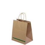 PAPER BAG TWIST HANDLE 220L X 220W X 150G BROWN PACK 25