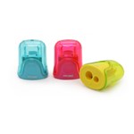 DELI 1100 BRIGHT COLOUR 2 HOLE BARREL SHARPENER ASSORTED COLOURS