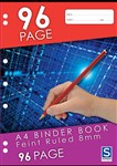 BINDER BOOK SOVEREIGN A4 8MM RULED 96PG
