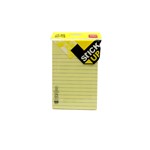 DELI RULED ADHESIVE NOTES 100 X 150MM  YELLOW PADS PACK 5