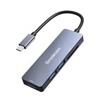 SIMPLECOM CH255 USBC MULTIPORT DOCKING STATION 5IN1 MULTIPORT ADAPTER 3PORT USBA HUB WITH SD  MICROSD CARD READER
