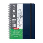 DERWENT ACADEMY VISUAL ART DIARY PORTRAIT 120 PAGE A5 BLUE