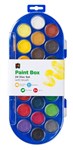 EDUCATIONAL COLOURS PAINT BOX 22 ASSORTED COLOURS CLEAR LID