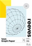 REEVES GRAPH PAPER PAD 1MM GRID 70GSM 40 SHEETS A3