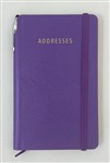 OZCORP ADDRESS BOOK SLIM GRAPE WITH PEN 110 X 178MM