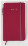 OZCORP J59 SLIM NOTEBOOK DUET SOFTCOVER CHERRY 92 X 140MM 160 PAGES  PEN