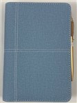 OZCORP J71 JOURNAL ORGANISER B6 SOFT COVER LIGHT BLUE  PEN