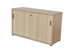 BLEND CREDENZA SLIDING DOOR LOCKABLE 1500 X 450 X 720MM BARREL OAK