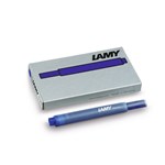 LAMY T10 FOUNTAIN PEN INK CARTRIDGES BLUE PACK 5