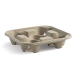 BIOWAY TRAY 4CUP PULP PACK 50