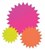 GEOGRAPHICS 12019 SIGN STARS FLUORO 105MM SML ASST PK25