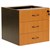OXLEY 3 DRAWER FIXED PEDESTAL 472 X 470 X 450MM BEECH IRONSTONE