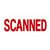 XSTAMPER CXBN 1196 PREINKED MESSAGE STAMP SCANNED 42 X 13MM RED
