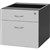 OXLEY FIXED PEDESTAL 1 DRAWER AND 1 FILE 472 X 470 X 450MM WHITEIRONSTONE