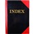 BLACK AND RED NOTEBOOK CASEBOUND RULED AZ INDEX 200 PAGE A5 GLOSS COVER