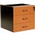 RAPID WORKER FIXED DESK PEDESTAL 3DRAWER LOCKABLE 465 X 447 X 454MM BEECHIRONSTONE