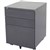RAPIDLINE GMP3 MOBILE PEDESTAL STEEL 3 DRAWERS 610MMX 450 X 472MM GRAPHITE RIPPLE