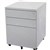 RAPIDLINE GMP3 MOBILE PEDESTAL STEEL 3 DRAWERS 610MMX 450 X 472MM PRECIOUS SILVER