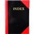 BLACK AND RED NOTEBOOK CASEBOUND RULED AZ INDEX 200 PAGE A7 GLOSS COVER