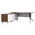 POTENZA MANAGER DESK WITH BUFFET LEFT HAND RETURN 1950 X 1850 X 750MM CASNANWHITE