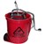 CLEANLINK MOP BUCKET HEAVY DUTY METAL WRINGER 16 LITRE RED