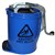 CLEANLINK MOP BUCKET HEAVY DUTY METAL WRINGER 16 LITRE BLUE