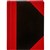 SPIRAX NOTEBOOK CASEBOUND RULED 100 LEAF A4 BLACKRED