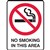 BRADY PROHIBITION SIGN NO SMOKING IN THIS AREA 450 X 300MM POLYPROPYLENE