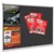 VISIONCHART SMOOTH VELOUR PINBOARD ALUMINIUM FRAME 1800 X 900MM CHARCOAL