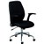 SYLEX MODENA TASK CHAIR MEDIUM BACK ARMS PU BLACK