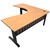 RAPID SPAN CORNER WORKSTATION WITH METAL MODESTY PANEL 1800 X 1500 X 700MM BEECHBLACK