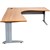 RAPID SPAN CORNER WORKSTATION WITH METAL MODESTY PANEL 1800 X 1500 X 700MM BEECHSILVER