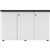 RAPID INFINITY DELUXE 3 SWING DOOR CUPBOARD 1200 X 450 X 730MM NATURAL WHITE LAMINATE BLACK RIGID EDGING