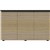 RAPID INFINITY DELUXE 3 SWING DOOR CUPBOARD 1200 X 450 X 730MM NATURAL OAK LAMINATE BLACK RIGID EDGING