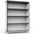 RAPID INFINITY DELUXE BOOKCASE 1200 X 900 X 315MM NATURAL WHITE LAMINATE BLACK EDGING