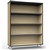 RAPID INFINITY DELUXE BOOKCASE 1200 X 900 X 315MM NATURAL OAK LAMINATE BLACK EDGING