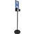 DEFLECTO HAND SANITISER DISPLAY STAND SINGLE A5 14M BLACKCLEAR