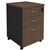 OM PREMIER MOBILE PEDESTAL 3DRAWER LOCKABLE 468 X 510 X 685MM REGAL WALNUTCHARCOAL