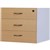YS DESIGN OXLEY FIXED DESK PEDESTAL 3DRAWER LOCKABLE 450 X 476 X 470MM OAKWHITE