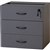 RAPID WORKER FIXED DESK PEDESTAL 3DRAWER LOCKABLE 465 X 447 X 454MM IRONSTONE