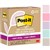 POSTIT 654R5SSNRP SUPER STICKY NOTES 76 X 76MM RECYCLED WANDERLUST PASTELS PACK 5