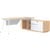 RAPIDLINE CASA EXECUTIVE WORKSTATION WITH ETERNITY END LEG RHC NATURAL OAKWHITE