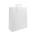 FLAT HANDLE 40 FLAT FOLD BAG WHITE 285 X 200 X 100MM 70GSM PACK 50