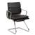 STYLE FLASH EXECUTIVE BLACK ITALIAN LEATHER VISITORS CHAIR 120KG
