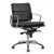 STYLE FLASH EXECUTIVE BLACK ITALIAN LEATHER LOW BACK CHAIR 120KG