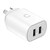 CYGNETT POWERPLUS 12W USBA DUAL PORT WALL CHARGER WHITE